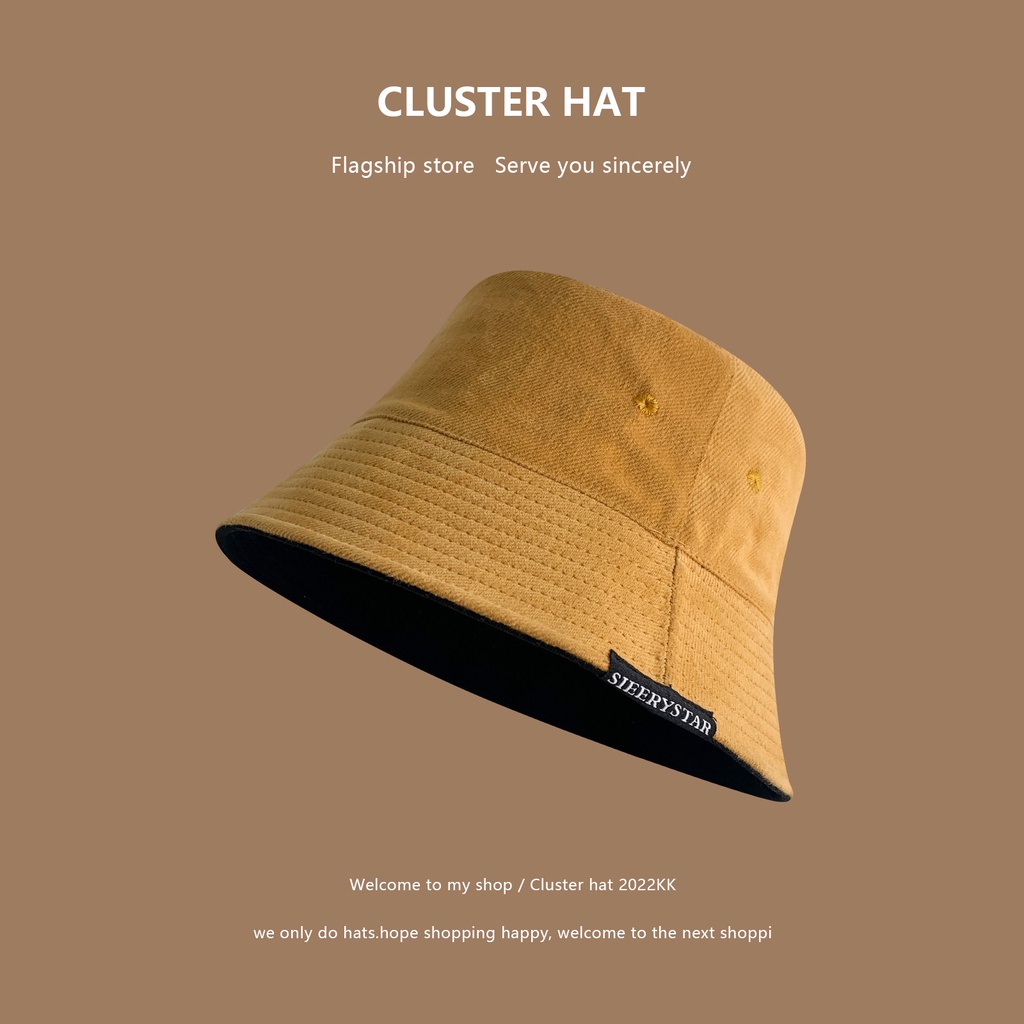 Mũ Tai Bèo Hai Mặt Màu Sắc Đơn Giản Phong Cách Hàn Quốc Dễ Phối Đồ Thời Trang Xuân Thu Cho Nữ