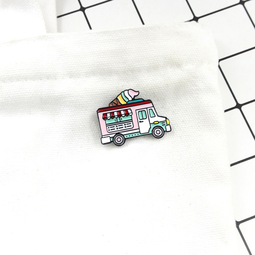 YOML✔Multicolor Enamel Ice Cream Car Badge Collar Lapel Brooch Pin Clothes Jewelry