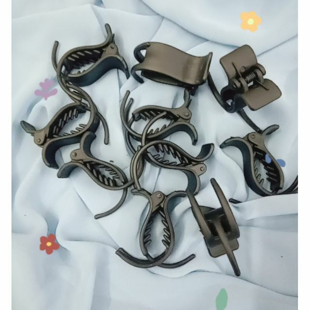 Kẹp tóc càng cua 3 răng màu