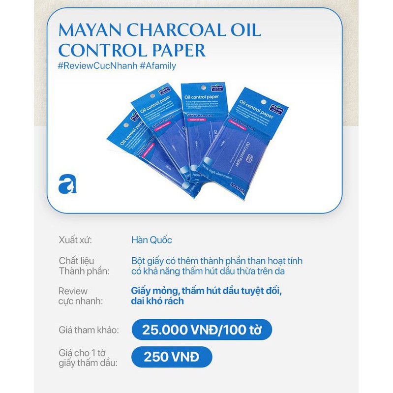 Giấy thấm dầu Mayan Oil Control Paper 100pcs