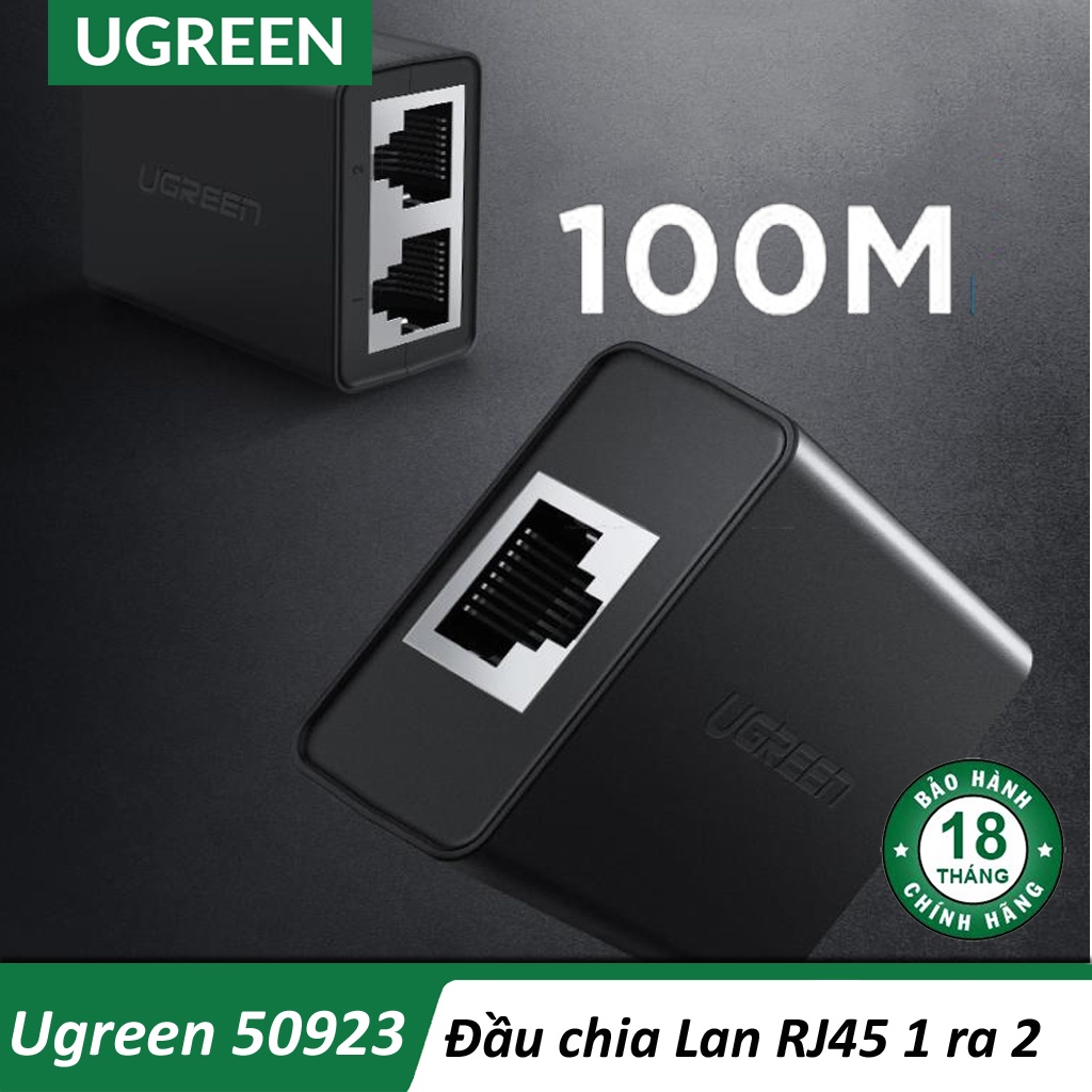 Đầu Chia Mạng LAN RJ45 1 ra 2 chính hãng Ugreen 50923 - 2 chiếc / túi - LẮP THEO SƠ ĐỒ