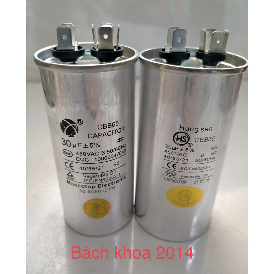 Tụ điều hoà 30MF [FREESHIP] 2 chân, tụ bloc máy lạnh 1HP - 1.5HP