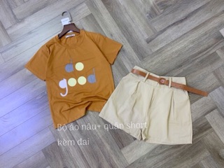 Set áo quần short màu