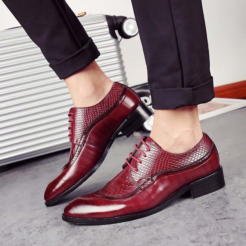《Ready Stock》Formal mens dress shoes genuine leather male businese shoesJW1002