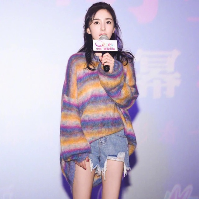 Áo len oversize Dương Mịch