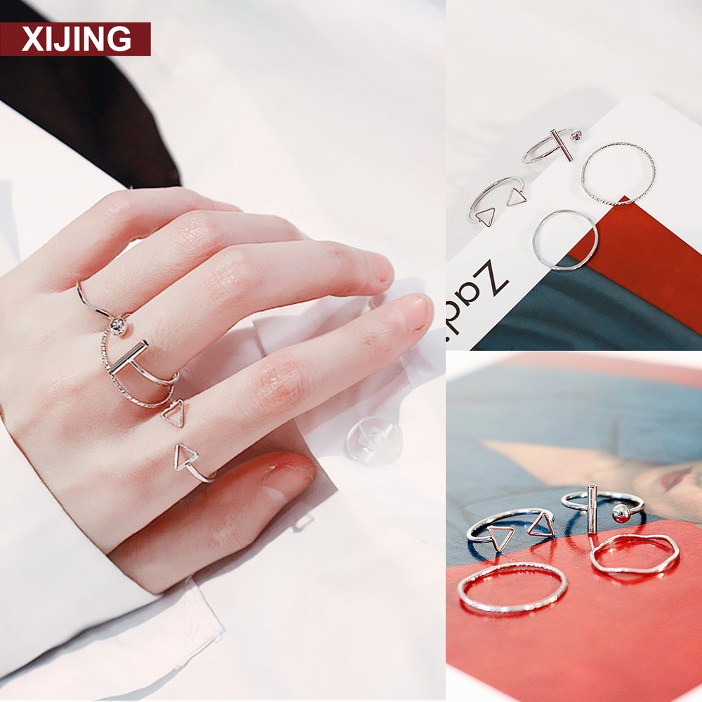 【COD】Set 4 Nhẫn Đeo Khớp Ngón Tay Thời Trang Cho Nữ