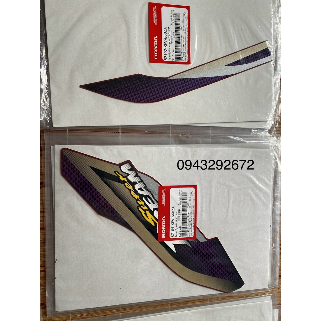 Bộ Tem Dream Màu Đỏ Honda