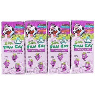 Sữa Chua Uống Lif Kun Đủ Mùi  - 180ml x 4 hộp