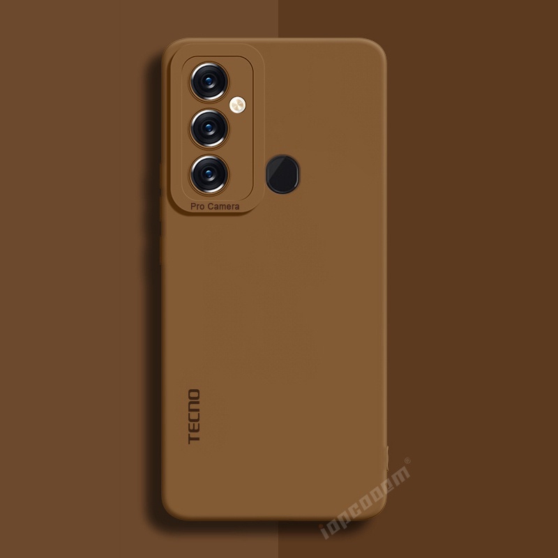 Ốp Điện Thoại Silicon Mềm Màu Trơn Cho TECNO POP 7 Pro 6 5 LTE Pova 3 6 Go