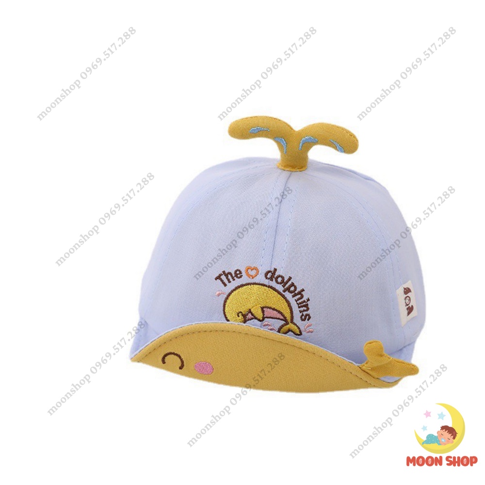 Mũ Lưỡi Trai Hình Cá Heo Đáng Yêu Cho Bé Từ 6 - 24 Tháng Tuổi Vòng Đầu 48 - 50 Cm