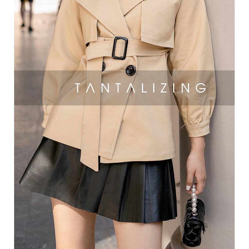 Chân váy da màu đen TANTALIZING | BigBuy360 - bigbuy360.vn