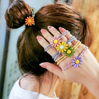 Dây buộc tóc thiết kế hoa cúc nhụy thun co giãn xinh xắn cho nữ PT3