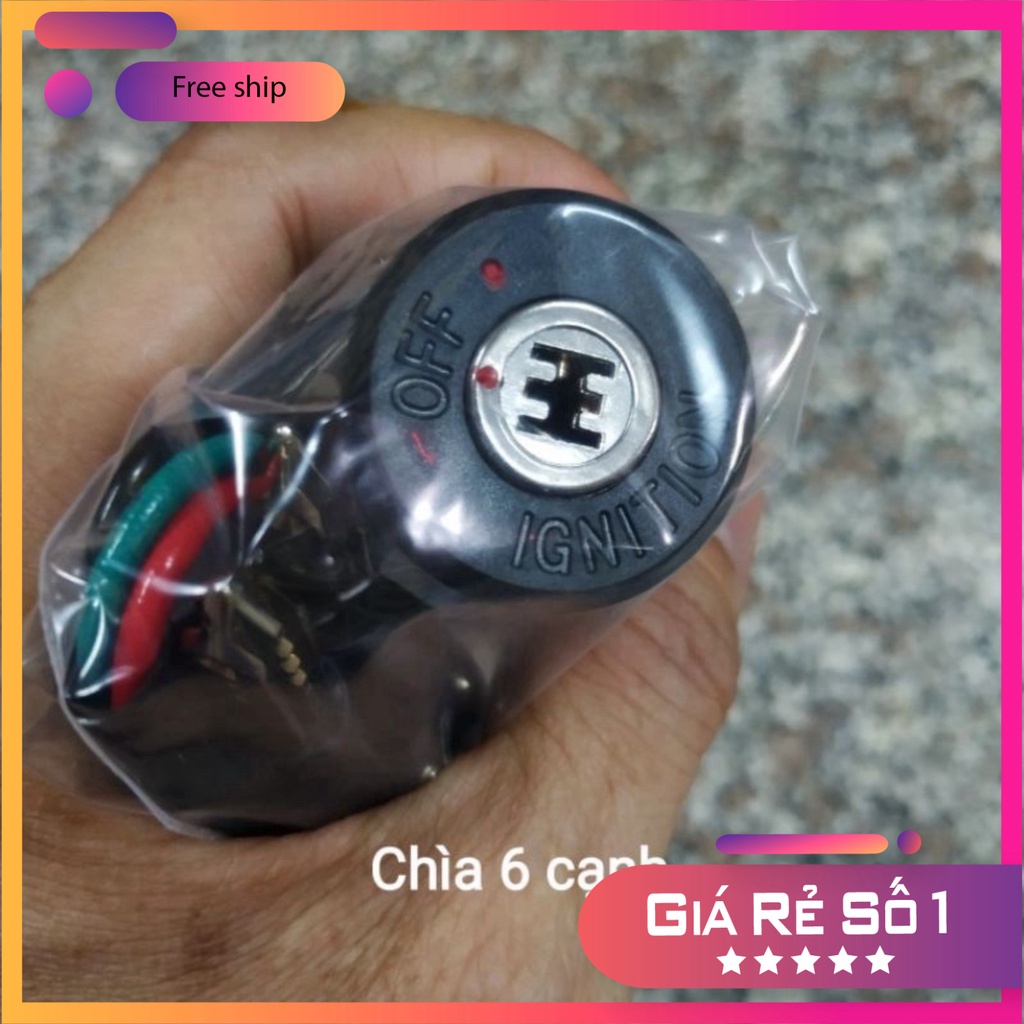 HCM- Bộ Ổ Khoá Xe Cub 81 - 82 Chìa 6 - 8 Cạnh Chống Trộm Chính Hãng VƯƠNG NIỆM ĐỒ CHƠI XE MÁY GIÁ SỈ