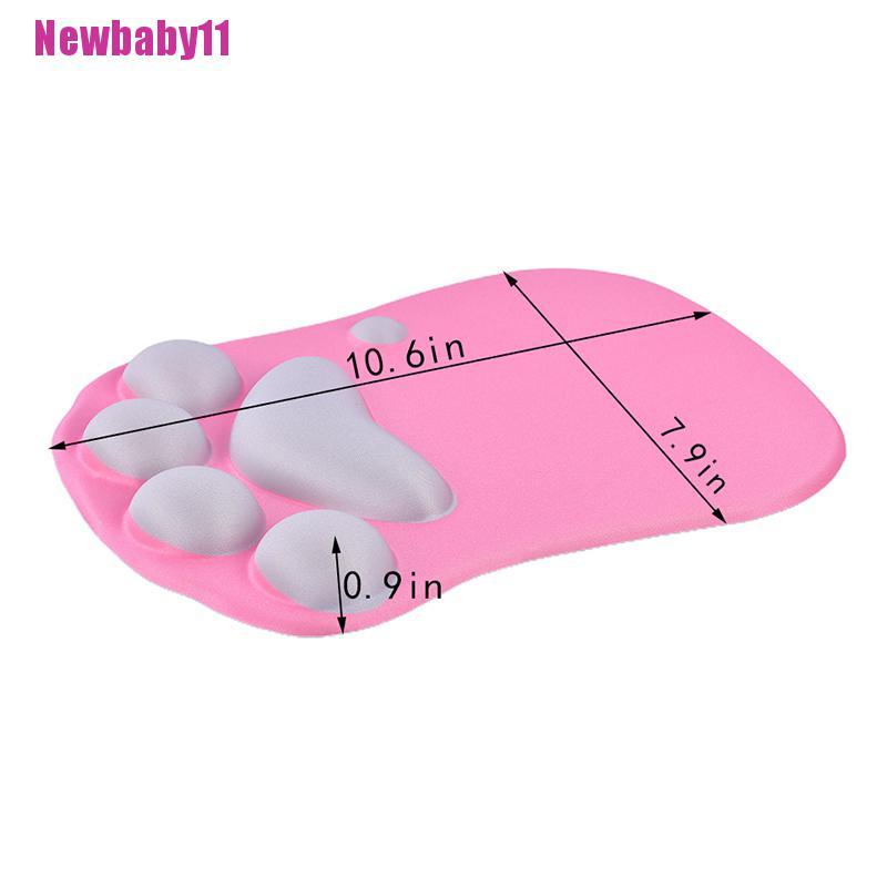 Đệm Lót Chuột Bằng Silicone Gel Mềm Hình Dấu Chân Mèo Cho Bé Sơ Sinh 11