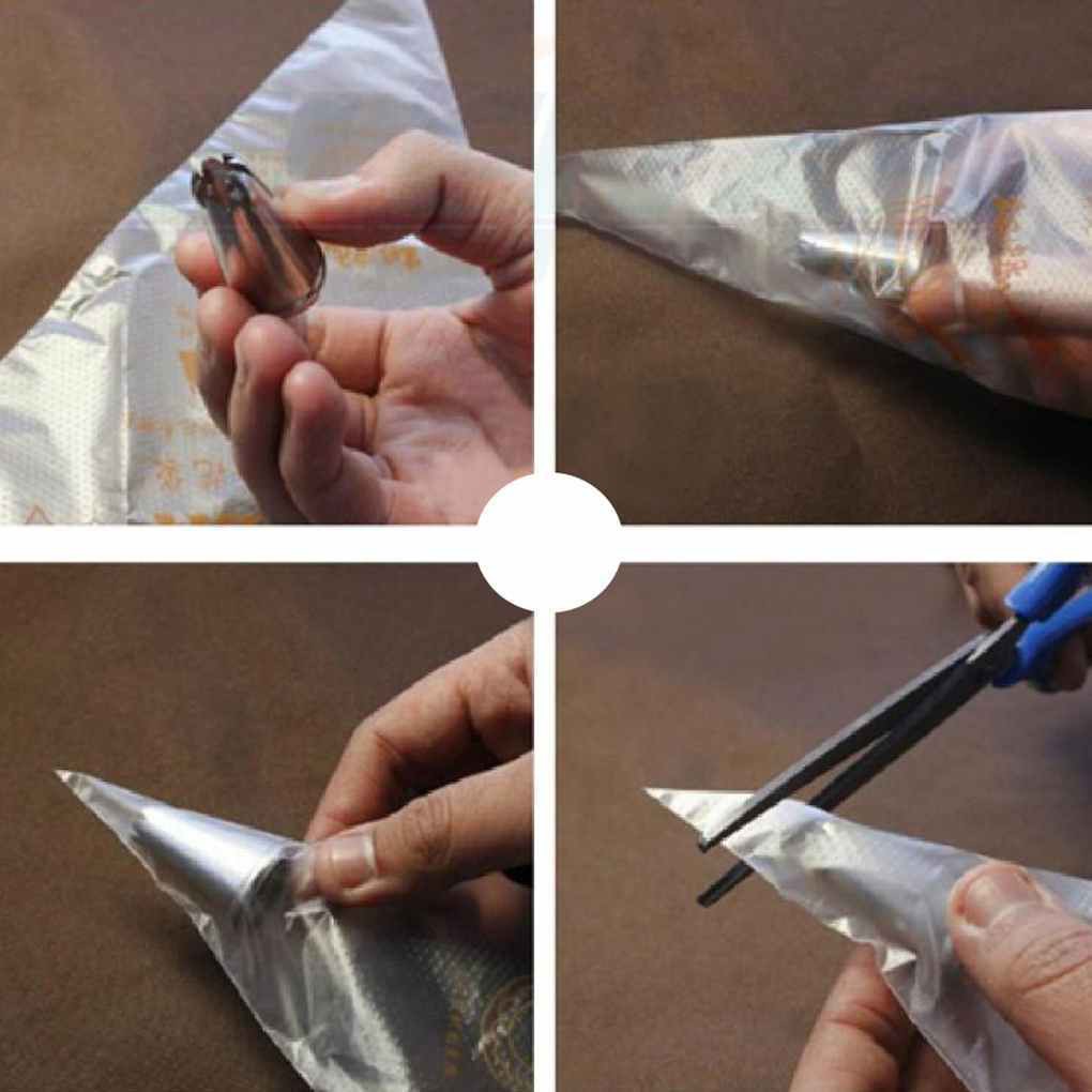 Bộ 100 túi nặn kem dùng một lần chuyên dụng cho trang trí bánh