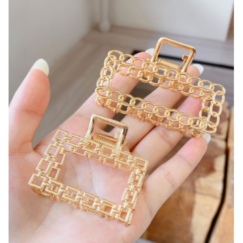 Kẹp Tóc Kim Loại Loại Lớn Phong Cách Hàn Quốc Cho Nữ