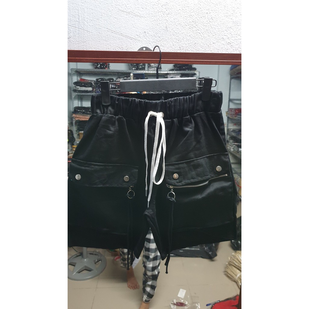 Quần short kaki túi hộp unisex cực chất - túi trước