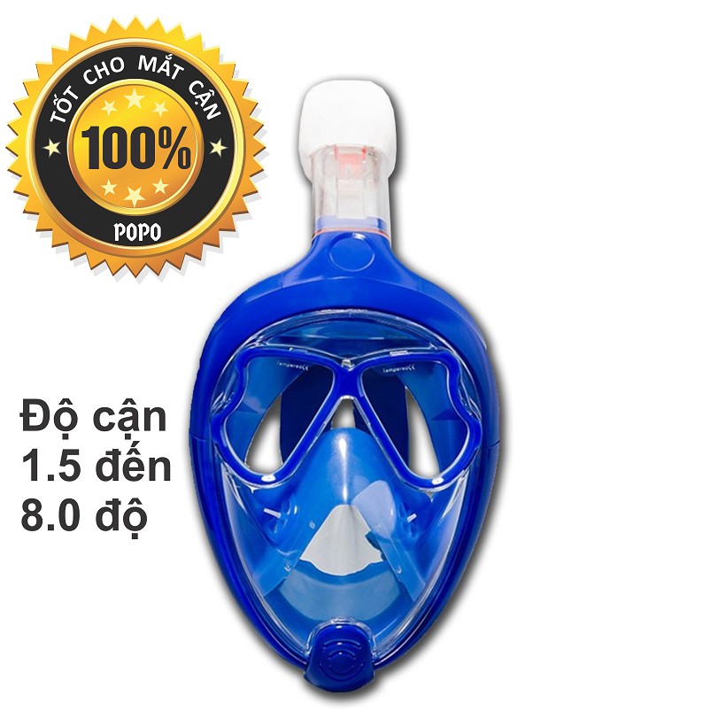 Mặt nạ lặn Full Face độ cận từ 1.5 đến 8.0 độ POPO FF168