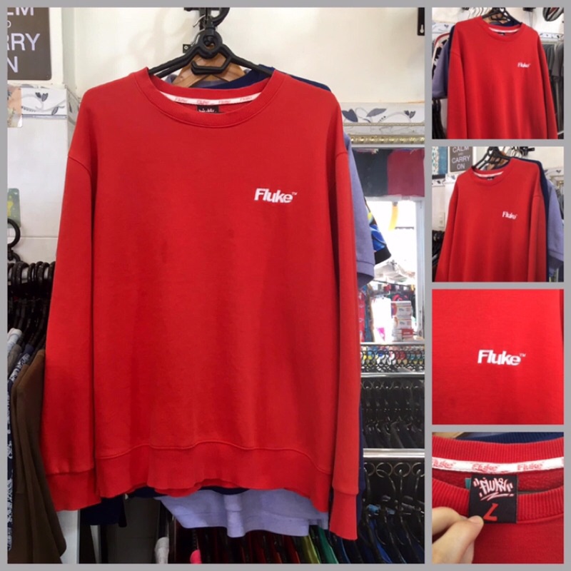 Áo Thun Sweater Unisex (2Hand Hiệu) (3 Mẫu đỏ)