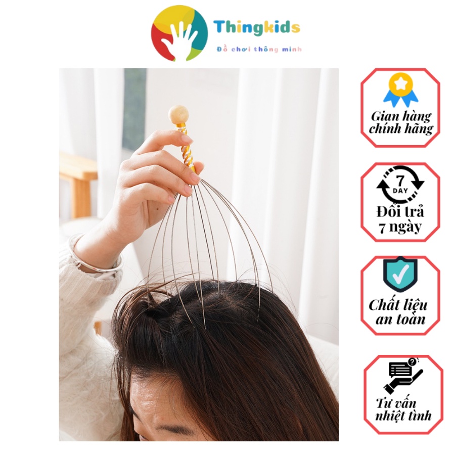 Dụng cụ Massage Đầu Bạch Tuộc - Giải tỏa căng thẳng, tăng cường trí nhớ - Thingkids