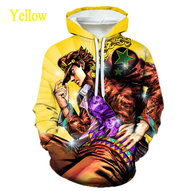 Áo Hoodie Dài Tay In Hình Anime Jojo 'S Bizarre Adventure 3D Thời Trang Thu Đông Dành Cho Nam