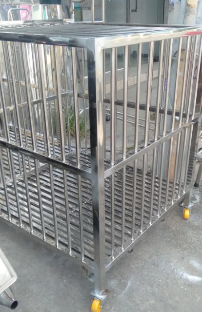 Chuồng chó inox 80*160*90 SHIP HỎA TỐC TPHCM