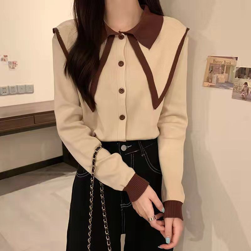 Áo len sơ mi (CÓ SẴN}công sở nữ đẹp kiểu Hàn Quốc,Áo len cổ chữ V sang chảnh Yohamy_officialstore