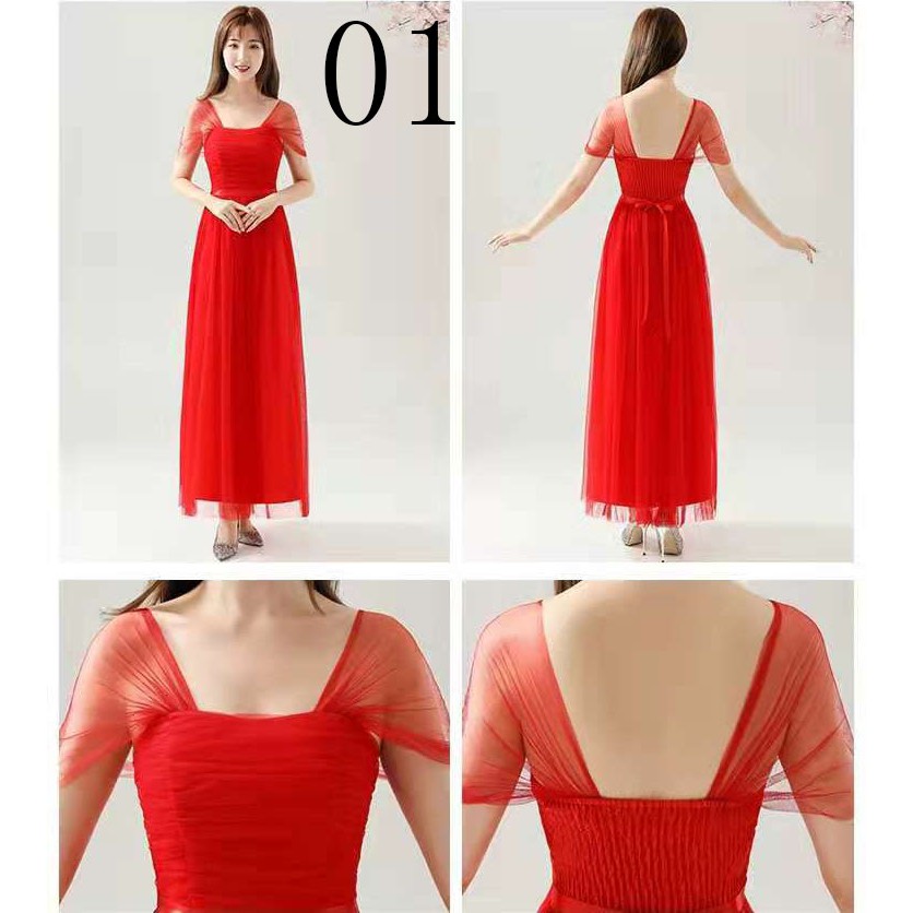Đầm dạ hội màu đỏ kiểu dáng thanh lịch