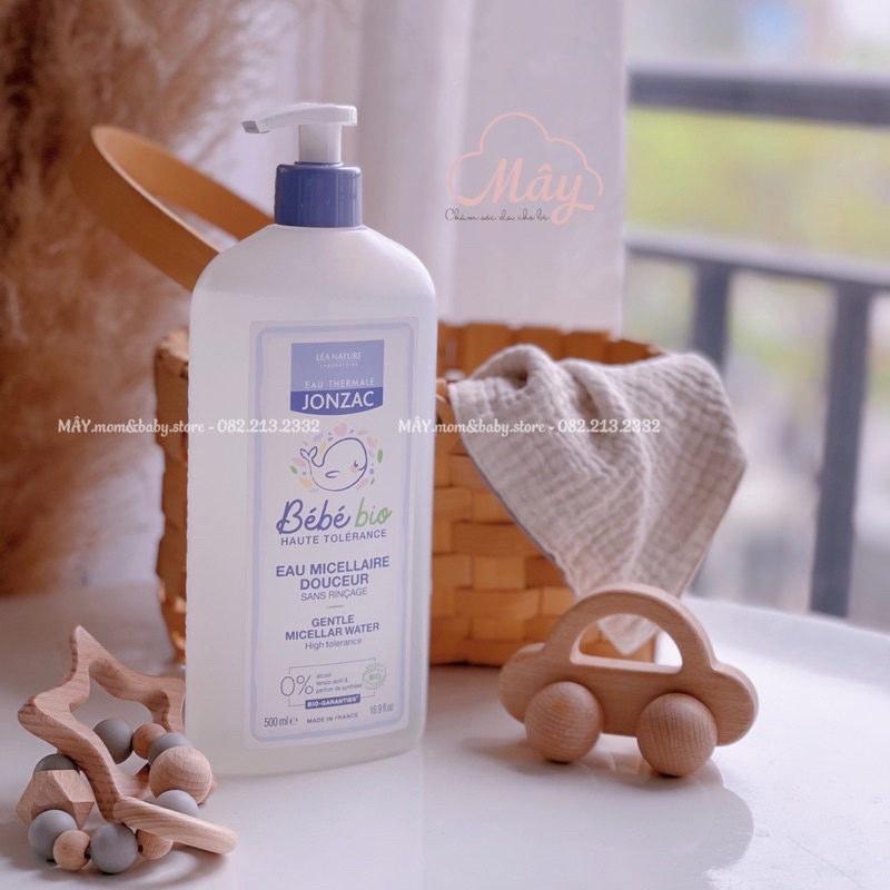 Nước làm sạch da hữu cơ cho bé từ sơ sinh Micellar Léa Nature - Jonzac Bébé Bio - Nội địa Pháp