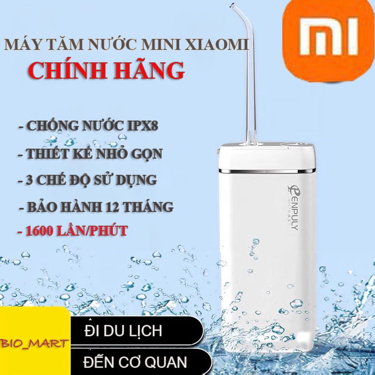 Máy tăm nước, tăm điện Xiaomi chính hãng, tiện lợi, nhỏ gọn bỏ túi, vali, phù hợp dùng cơ quan, du lịch, ở nhà