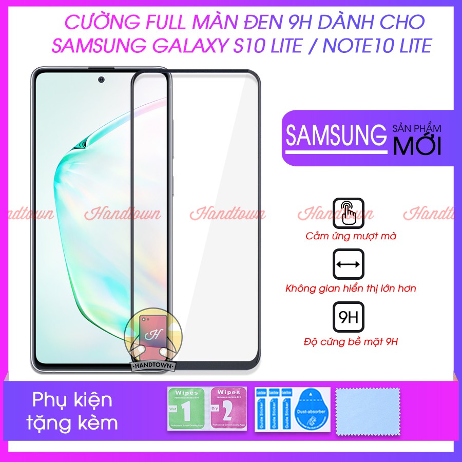 Cường Lực Full Màn Đen Dành cho Samsung Galaxy S10 Lite / Note 10 Lite
