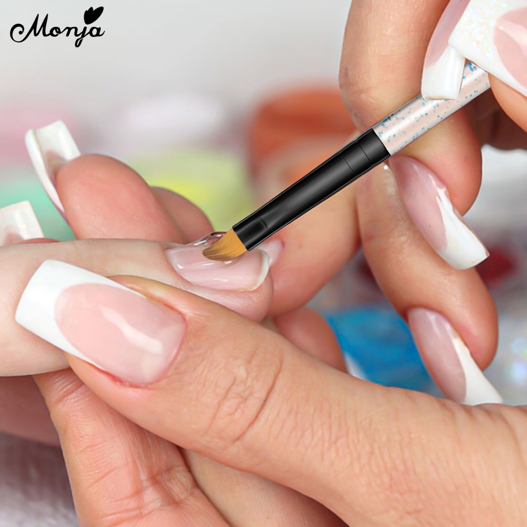 Cọ sơn móng tay gel uv Monja chất liệu acrylic thiết kế 6 màu sắc DIY tiện dụng