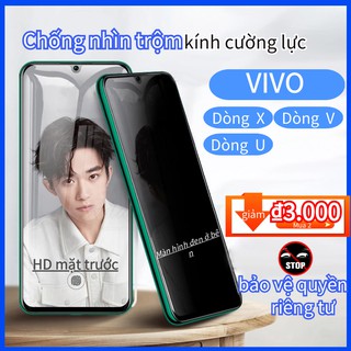 Kính Cường Lực Chống Nhìn Trộm Miếng dán màn hình Vivo X50 V7 V9 V11 V11I V15 V17 U10 V19 Neo V20 Se Youth 2021 Pro