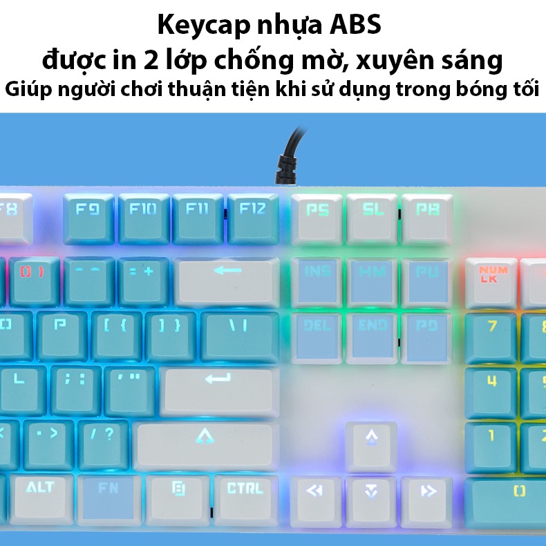 Bàn phím gaming Latope bàn phím cơ máy tính laptop có dây Full Led Rainbow K1