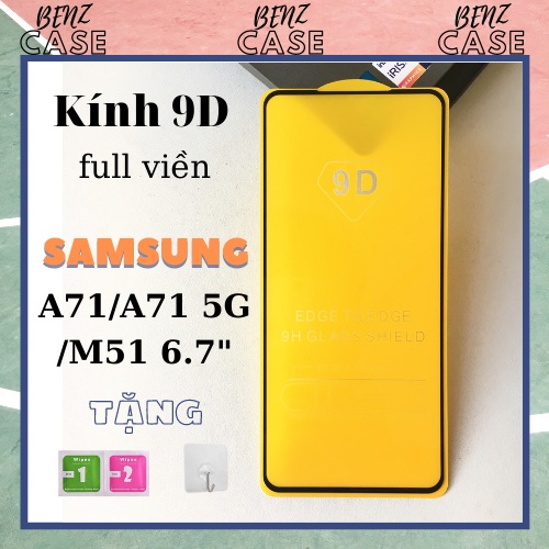 Kính cường lực 9D FULL KEO viền Đen chống bể màn hình cho SAMSUNG A71 / M51