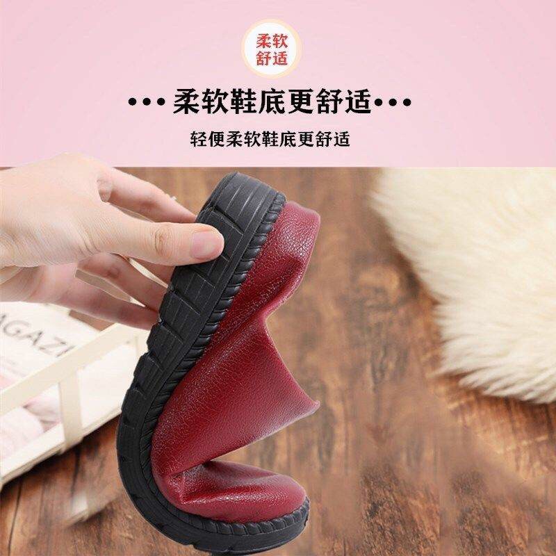 Dép sục lót lông chống thấm nước siêu ấm cho người trung niên ông bà bố mẹ