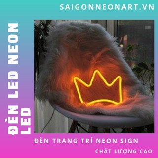 Đèn trang trí led neon sign hình vương miện,