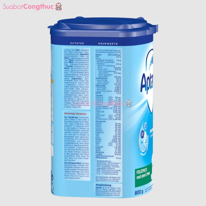 Sữa Aptamil xanh cao số 2 nội địa Đức 800g