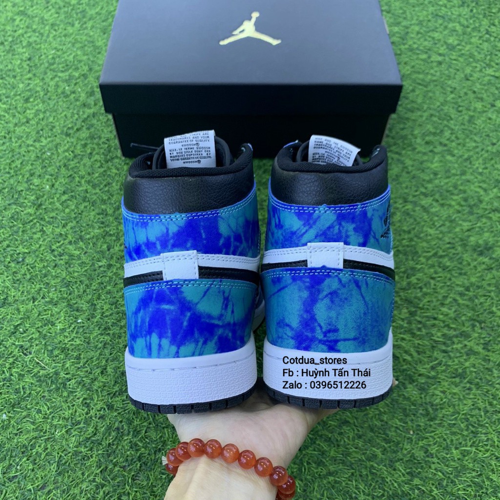 Giầy N,ike Joddan cổ cao xanh loang màu chuẩn 1:1 chất lượng ( full phụ kiện + free ship ) | BigBuy360 - bigbuy360.vn