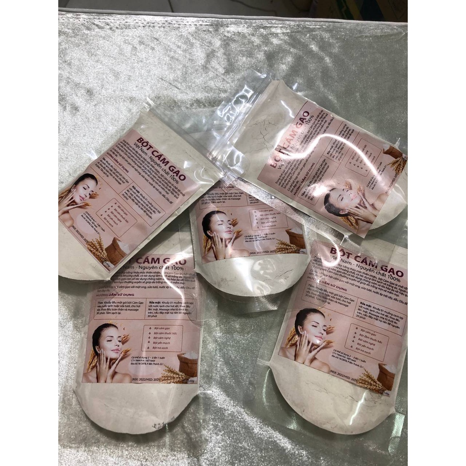 Bột cám gạo đắp mặt nạ nguyên chất 100g