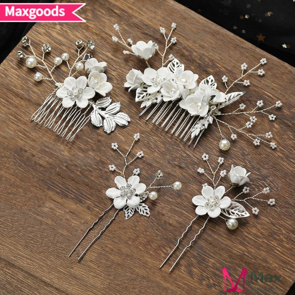 Lược Cài Tóc Hình Chiếc Lá Xinh Xắn Dành Cho Cô Dâu|Kẹp Vương Miện Cô Dâu