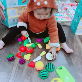 Đồ Chơi Cắt Hoa Quả Nhựa An Toàn Cho Bé - Đồ Chơi Nấu Ăn