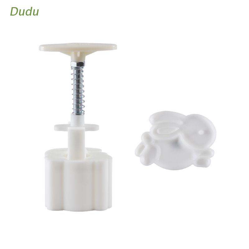 Dụng cụ khuôn nhấn tay làm bánh trung thu với con dấu hình thỏ 3D 50g