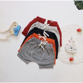 Quần đùi vải da cá siêu mềm bé trai quần short thun xắn gấu