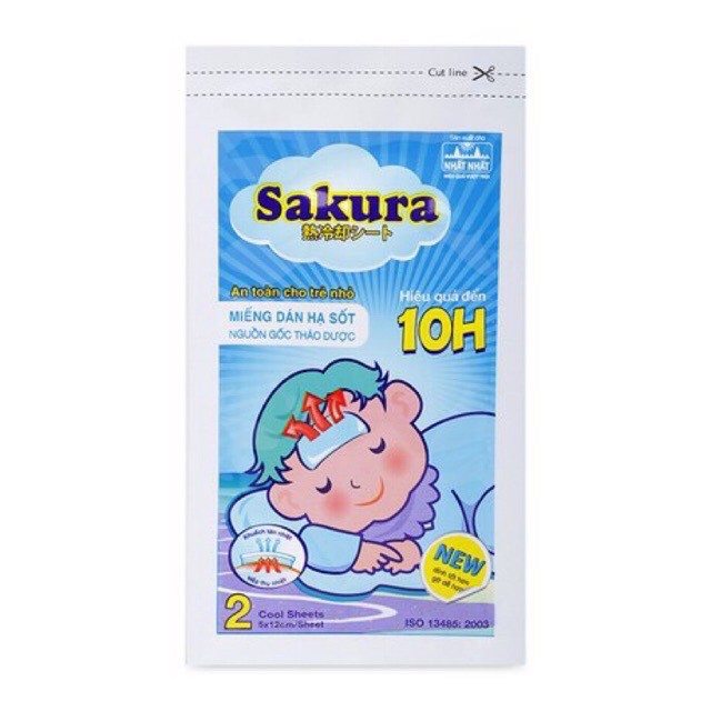 Dán Hạ sốt Sakura sản xuất theo công thức Nhật Bản, giúp bé hạ sốt nhanh chóng