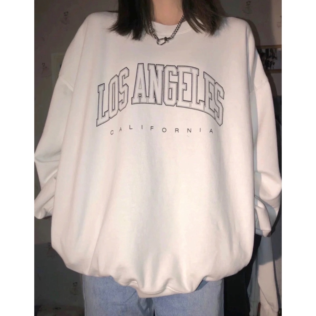 Áo Nỉ Nữ Form Rộng Los Angeles - BaoBao.Clothing [FREE SHIP] - Sweater tay dài LA phong cách cá tính, năng động | BigBuy360 - bigbuy360.vn