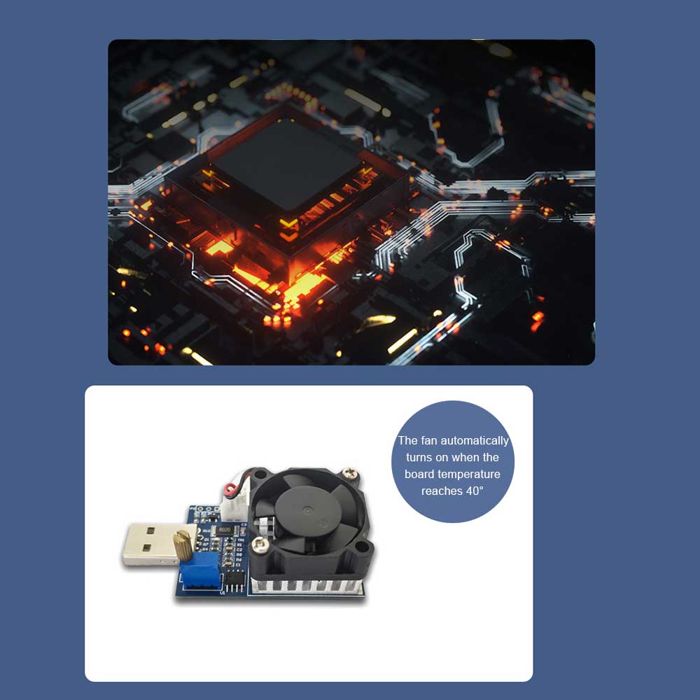 Máy kiểm tra tải điện PCBFUN USB 15W chuyên dụng