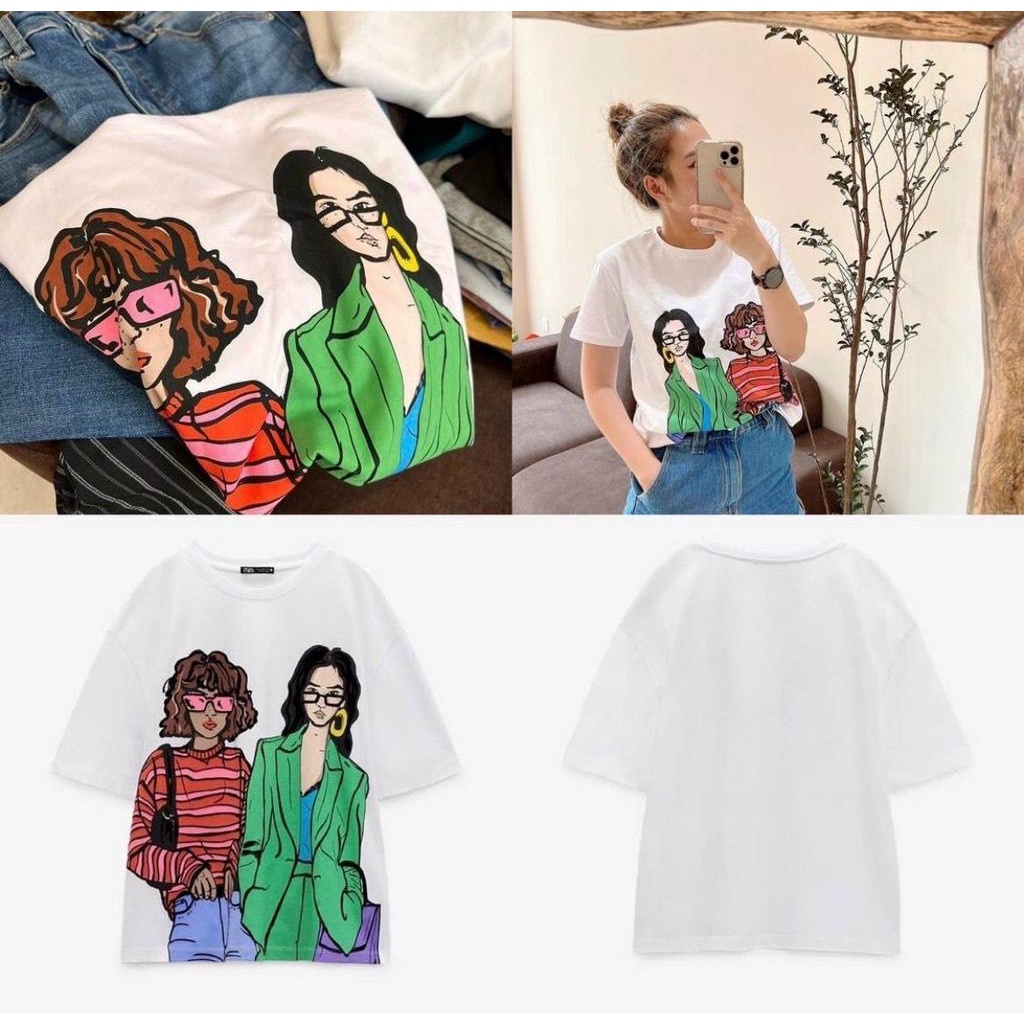 MS490 Áo phông nữ cổ tròn cô gái cá tính