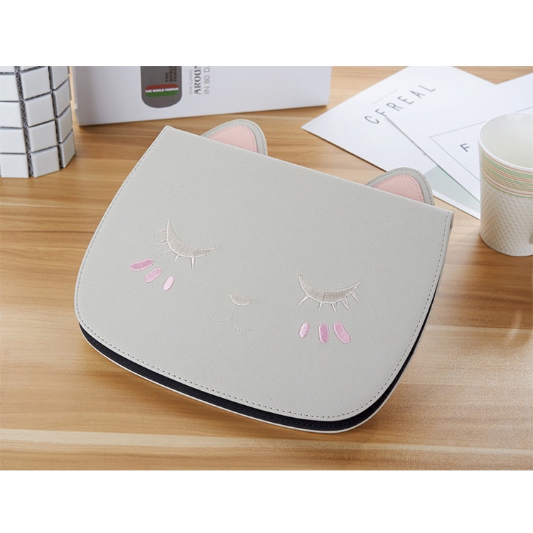 IKey Cute Cat Face Tablet Protective Case For iPad Pro 11 10.5 7th 8th 9th gen 10.2 Air 3 2 9.7 mini 1 2 3 4 5 6 10th gen Air 5 4 4th Gen 10.9 inch 2020 2018 Cartoons Flip Anti-Fall Holder Fold Holder Stand Cover