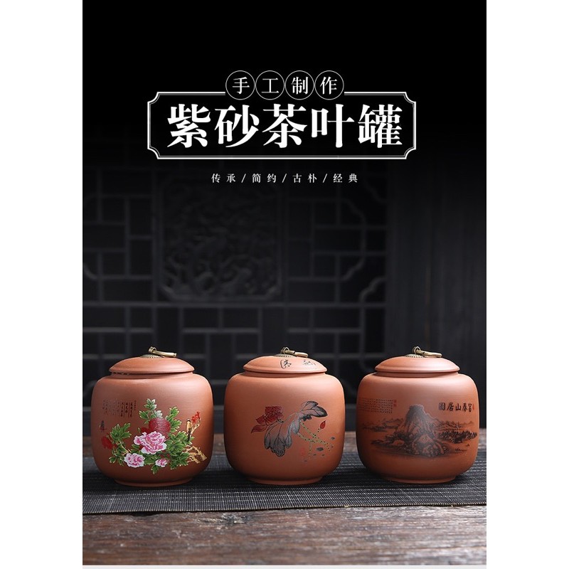 Lọ Đựng Trà Gốm Tử Sa